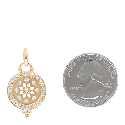 Temple St. Clair 18K Yellow Gold Diamond Mandala Cutout Pendant 2 of 5