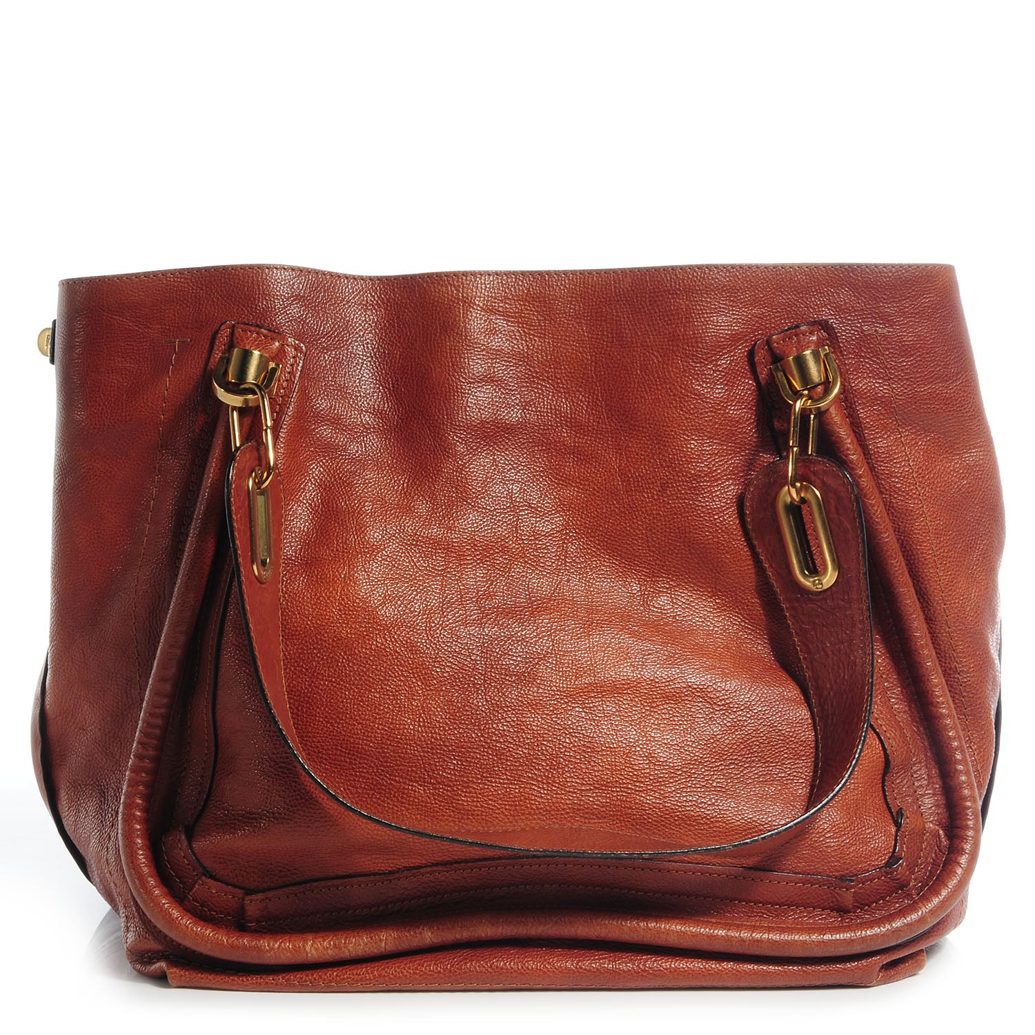 Chloe Calfskin Large Paraty Tote Nutmeg 1 of 7
