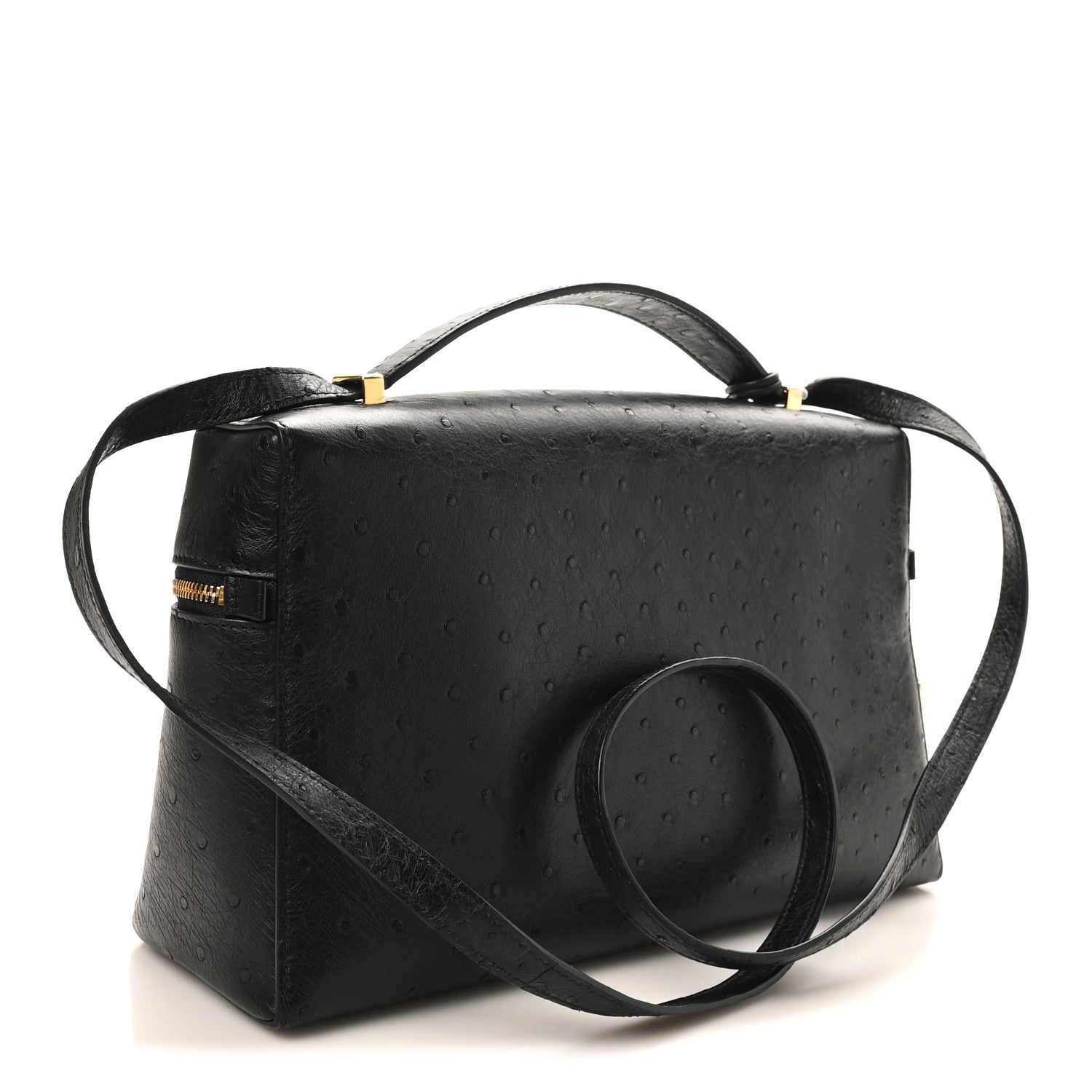 Loro Piana Ostrich Extra Bag L27 Black 1830470 – FASHIONPHILE