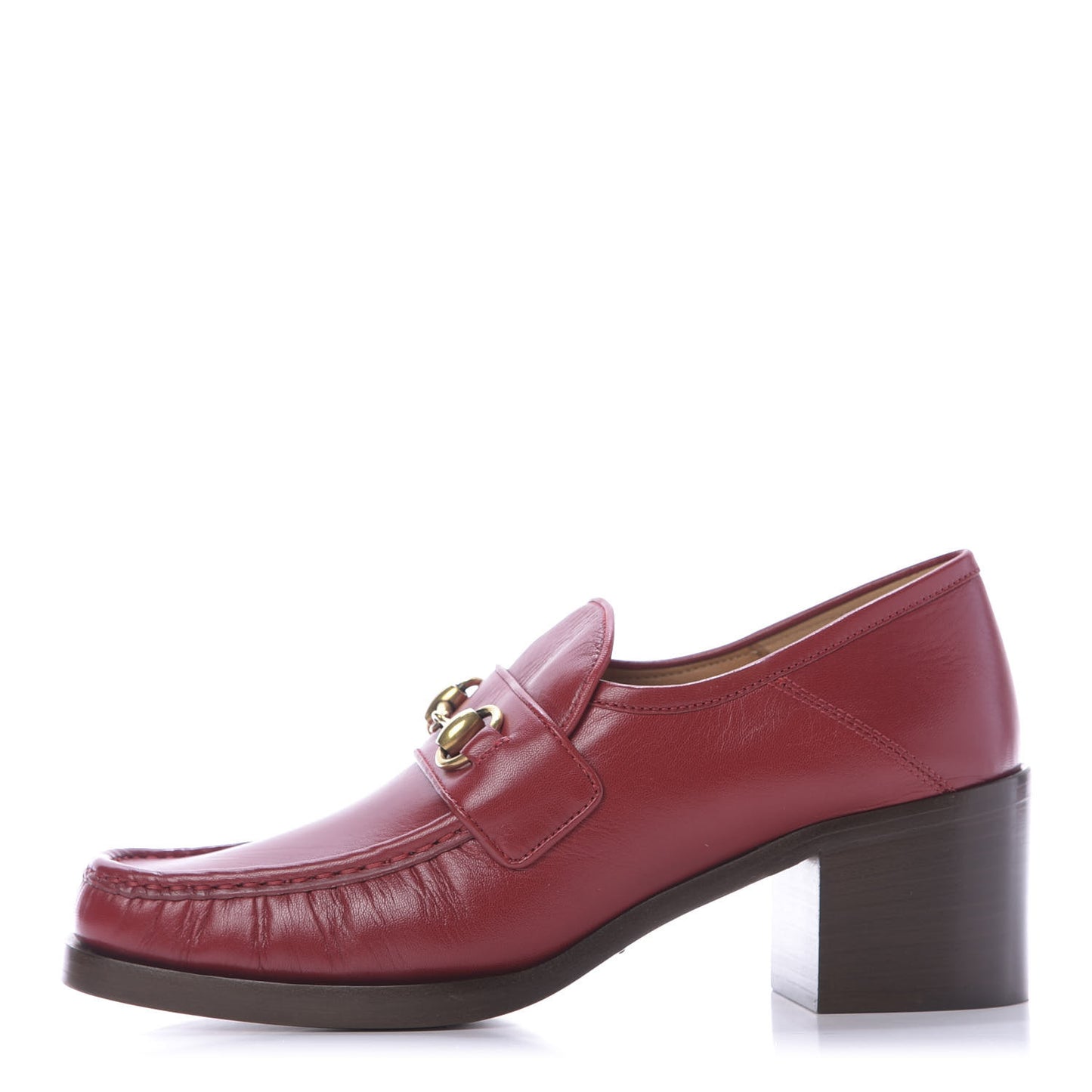 Malaga Kid Horsebit Loafer Pumps 39.5 Hibiscus Red