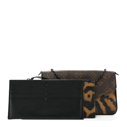 Louis Vuitton Monogram Animal Print Pochette Felicie Chain Wallet 3 of 19