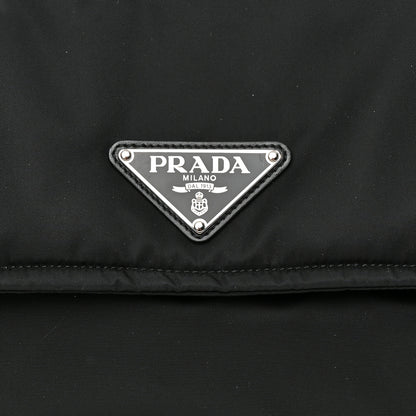 Prada Re-Nylon Vitello Padded Large Flap Shoulder Bag Black 10 of 12