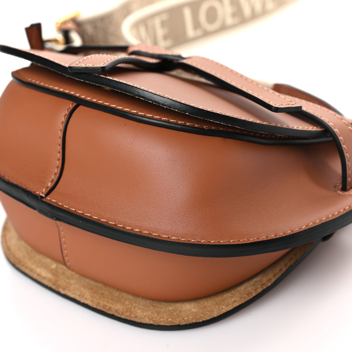 Calfskin Jacquard Mini Gate Dual Bag Tan