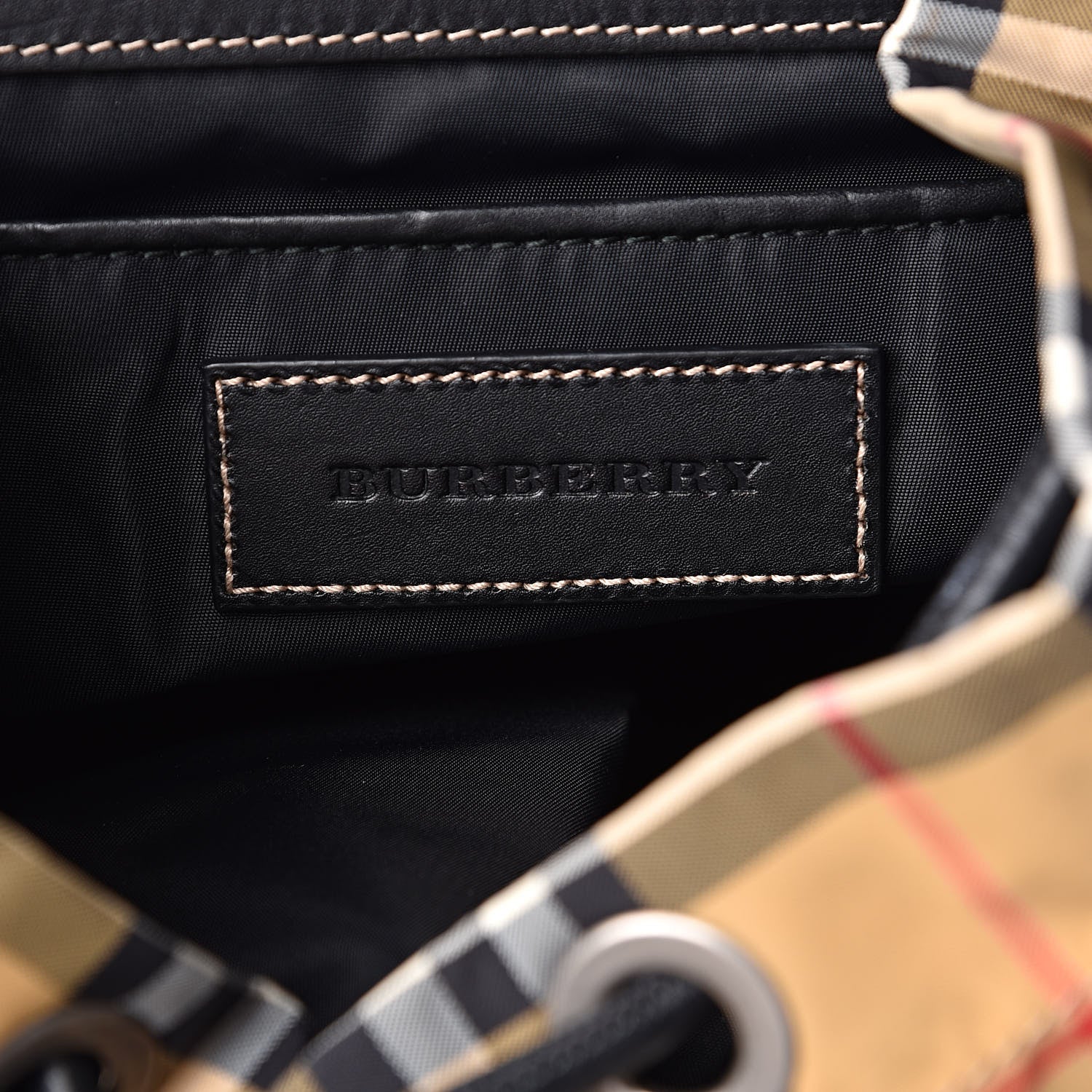 Burberry Nylon Vintage Check Medium Rucksack Backpack Antique Yellow 6 of 11