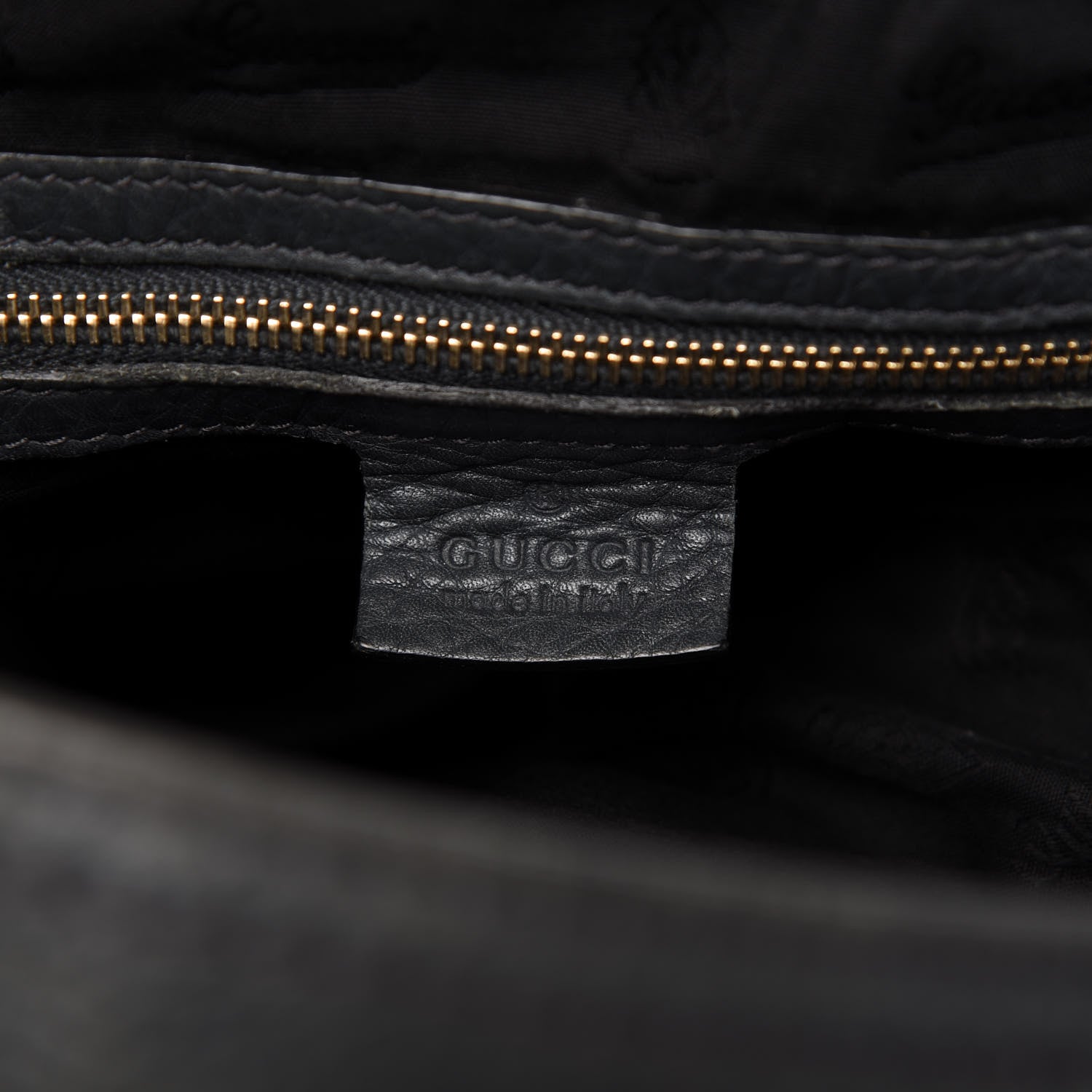 Gucci Pebbled Calfskin Medium Heritage Shoulder Bag Charcoal Grey 8 of 14