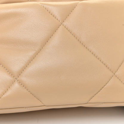 Chanel Lambskin Quilted Medium Chanel 19 Flap Beige 15 of 15