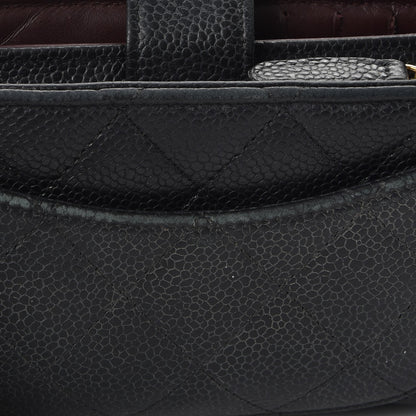Chanel Caviar Quilted Zipped Pocket Wallet Black 9 of 17