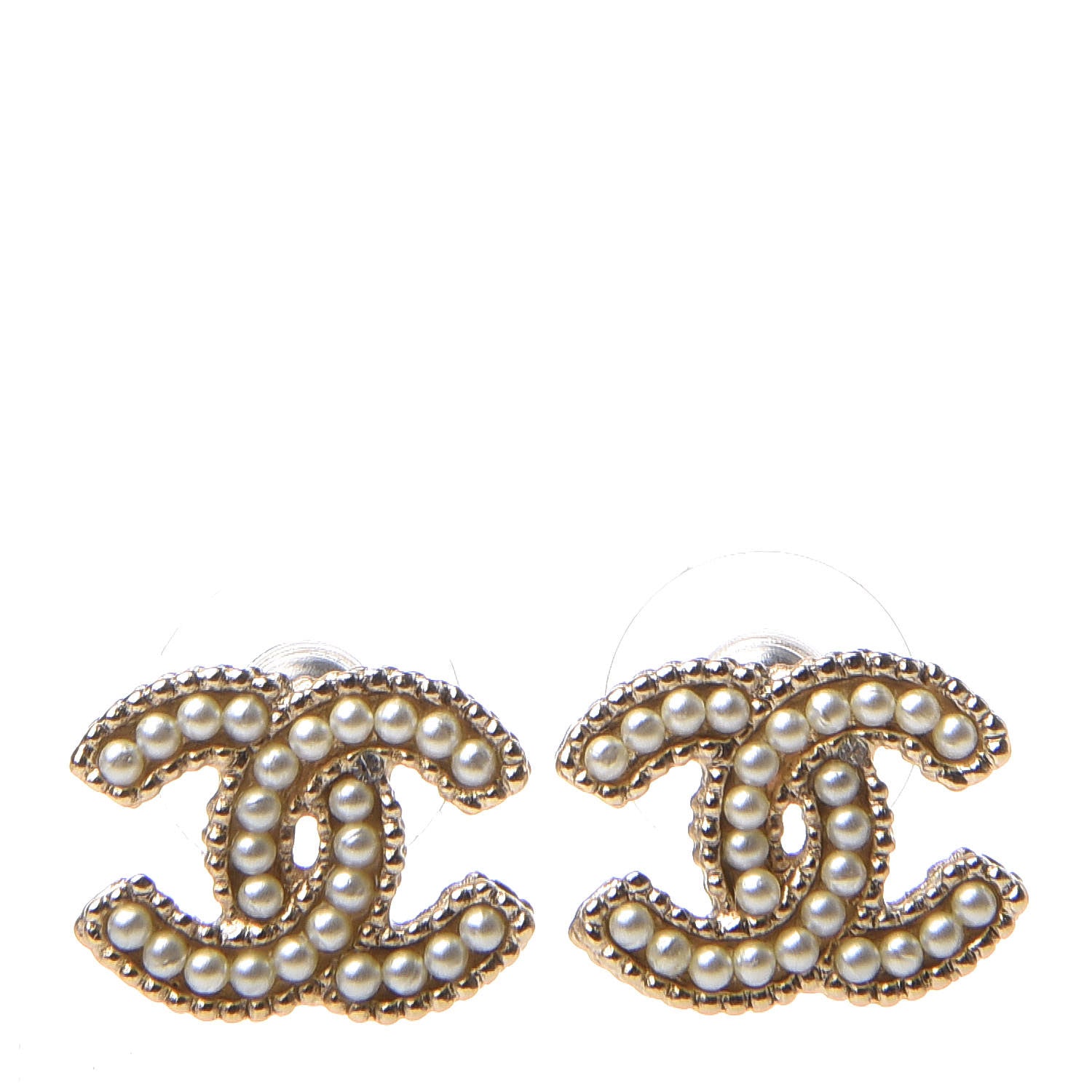Chanel Pearl CC Earrings Gold 1 of 5