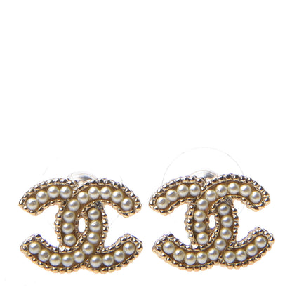 Chanel Pearl CC Earrings Gold 1 of 5