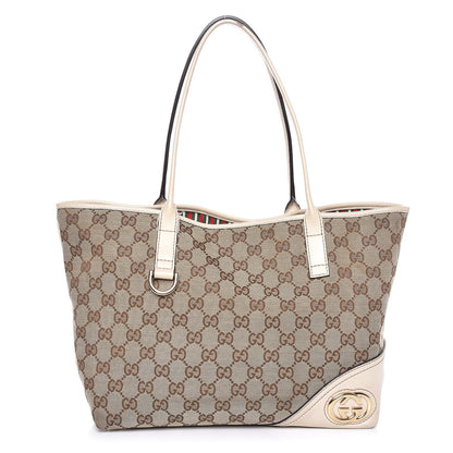 Gucci Monogram Medium New Britt Tote Off White 1 of 14