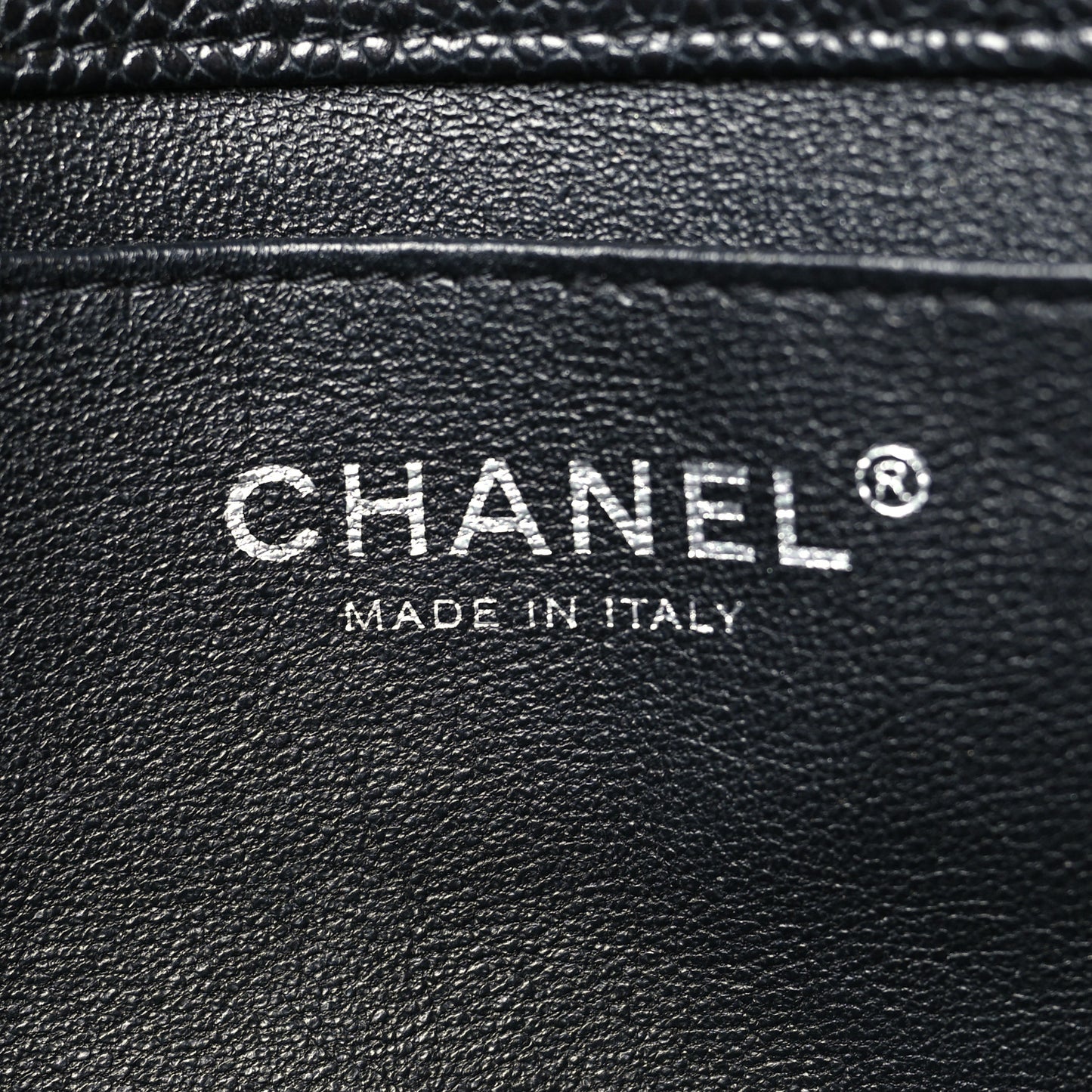 Caviar Quilted Clutch With Chain Flap Black