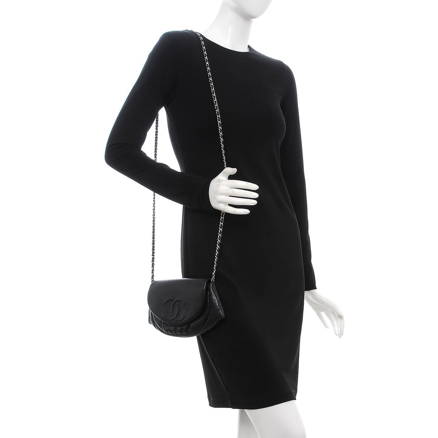 Caviar Half Moon Wallet On Chain WOC Black