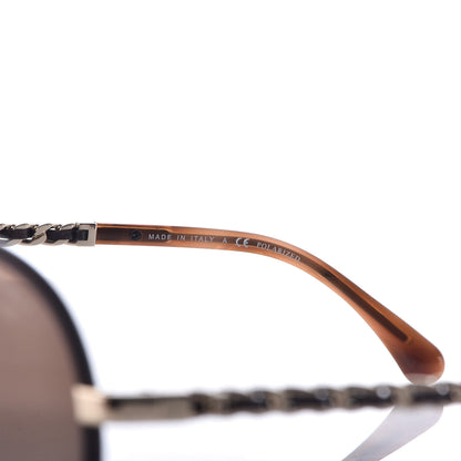 Chanel Metal Polarized Pilot Winter Sunglasses 4219-Q Brown 5 of 7