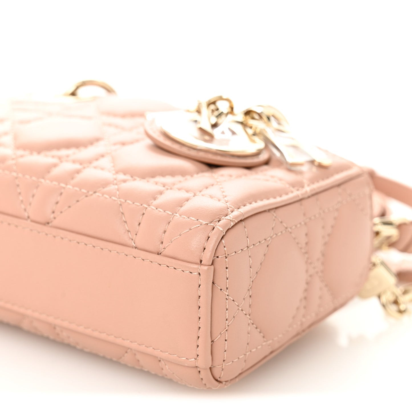 Lambskin Cannage Micro Lady D-Joy Rose Des Vents