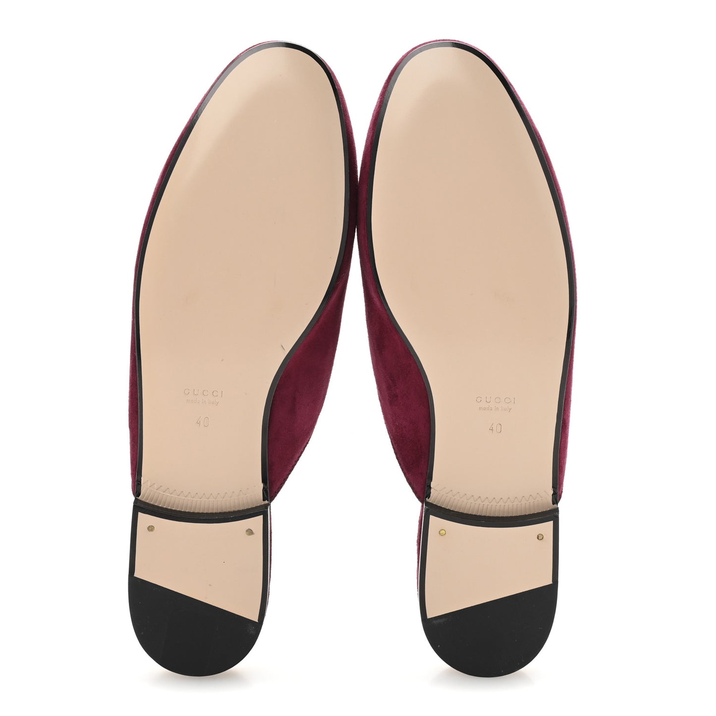 Suede Cachemire Malaga Kid Womens Princetown Slippers 40 Burgundy