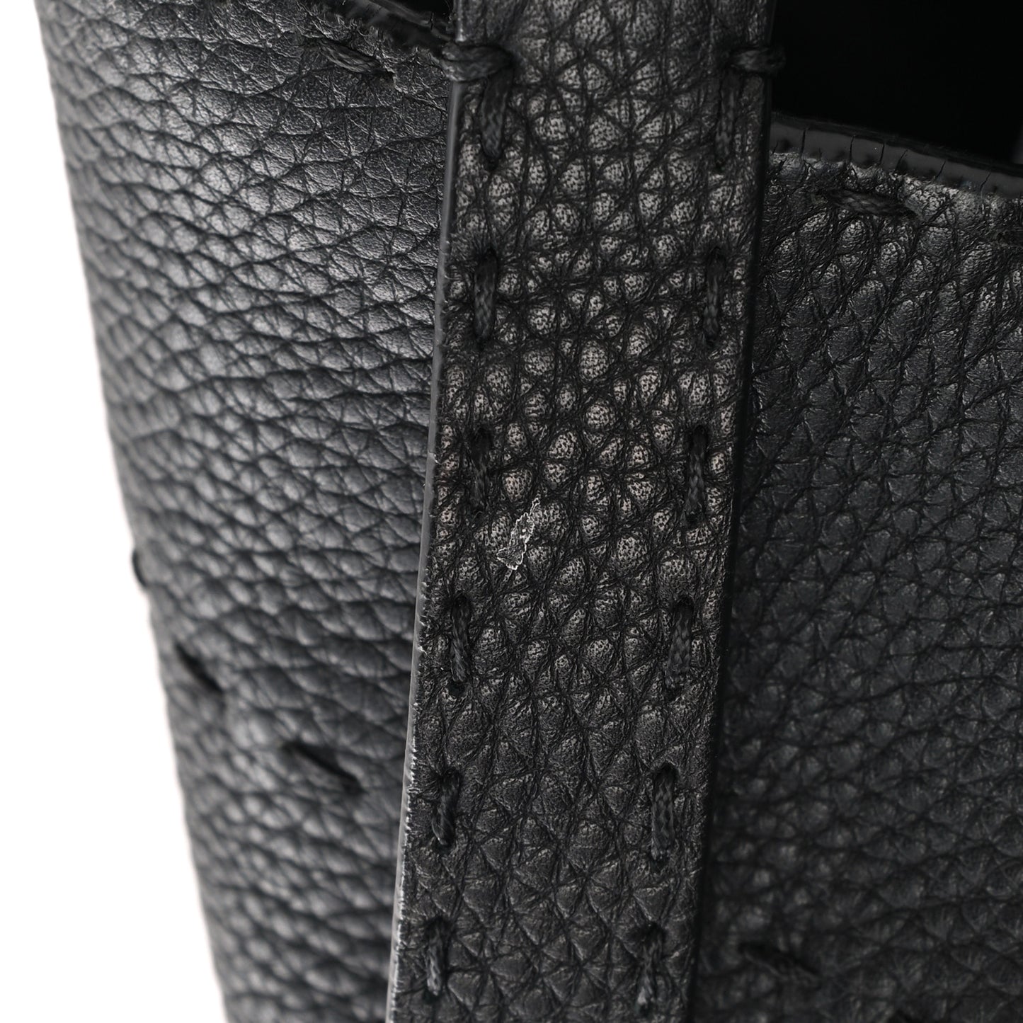 Cuoio Romano Selleria Large Anna Bucket Bag Black