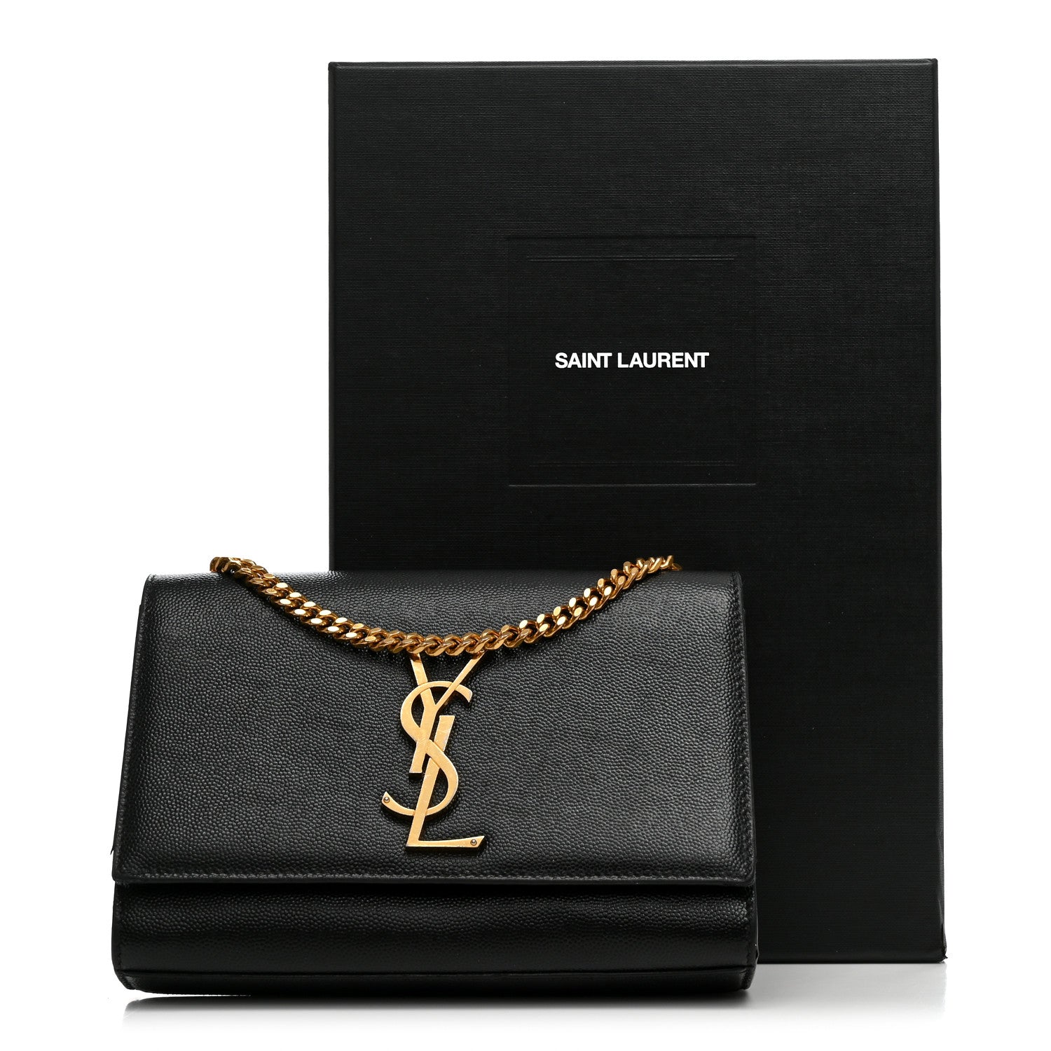 Saint Laurent Grain De Poudre Small Monogram Kate Satchel Black 10 of 10