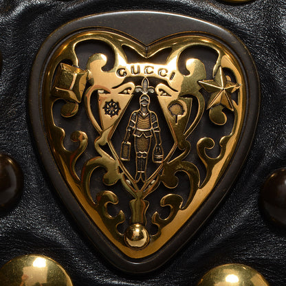 Gucci Leather Babouska Studded Medium Boston Black 8 of 8
