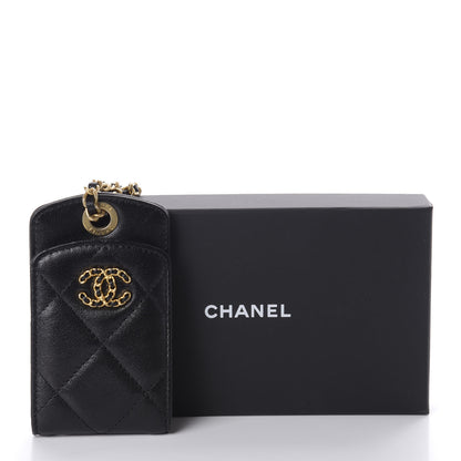 Chanel Lambskin Quilted 19 Luggage Tag Black 6 of 6