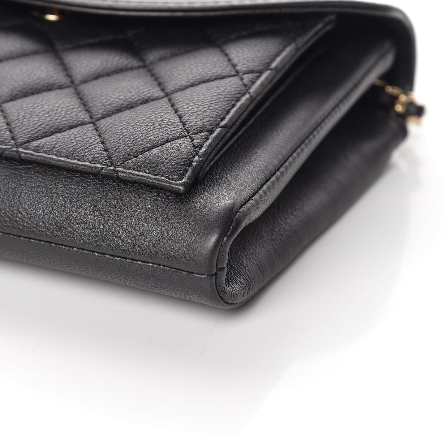 Calfskin Quilted Smart Pocket Crossbody Bag Black