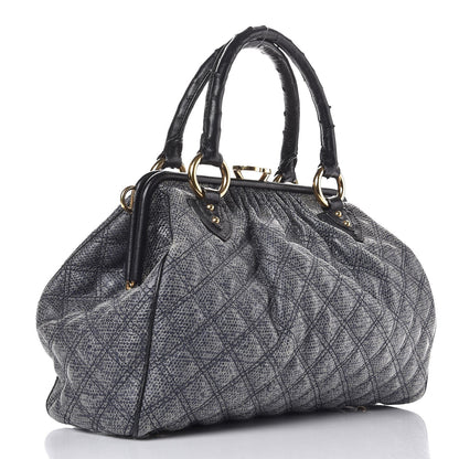 Marc Jacobs Juta Ostrich Stam Tote Navy 3 of 8