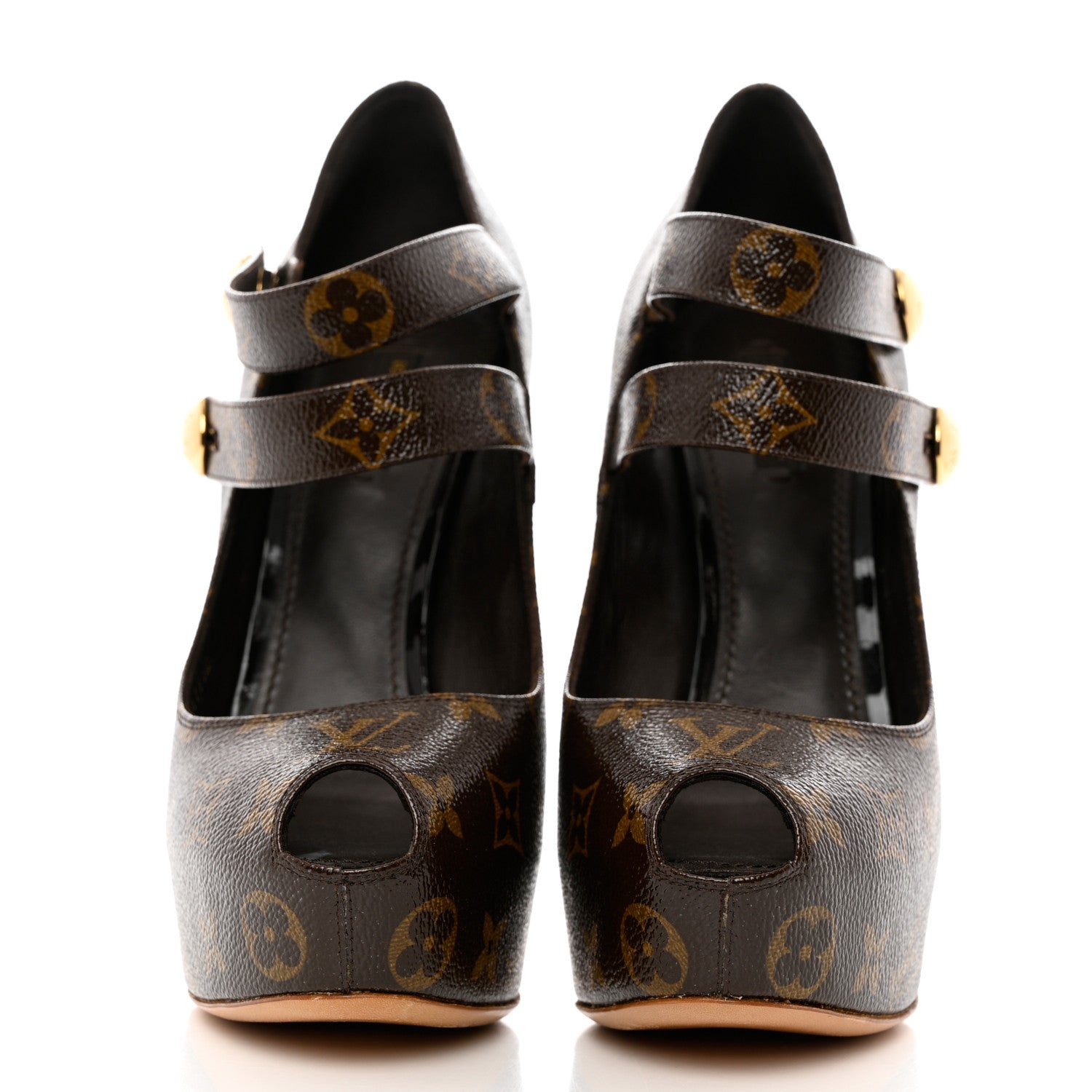 Louis Vuitton Patent Monogram Ritual Fetish Platform Pumps 41 2 of 8