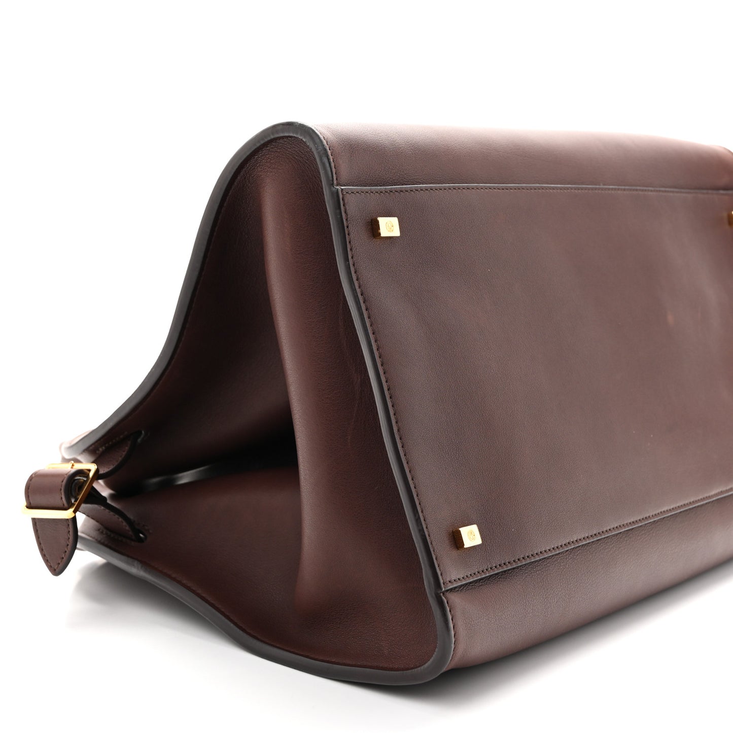 Polished Saddle Calfskin Soft Margaux 15 Burgundy