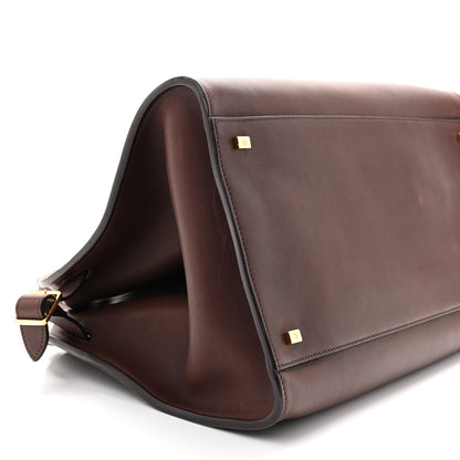 The Row Polished Saddle Calfskin Soft Margaux 15 Burgundy 8 of 11