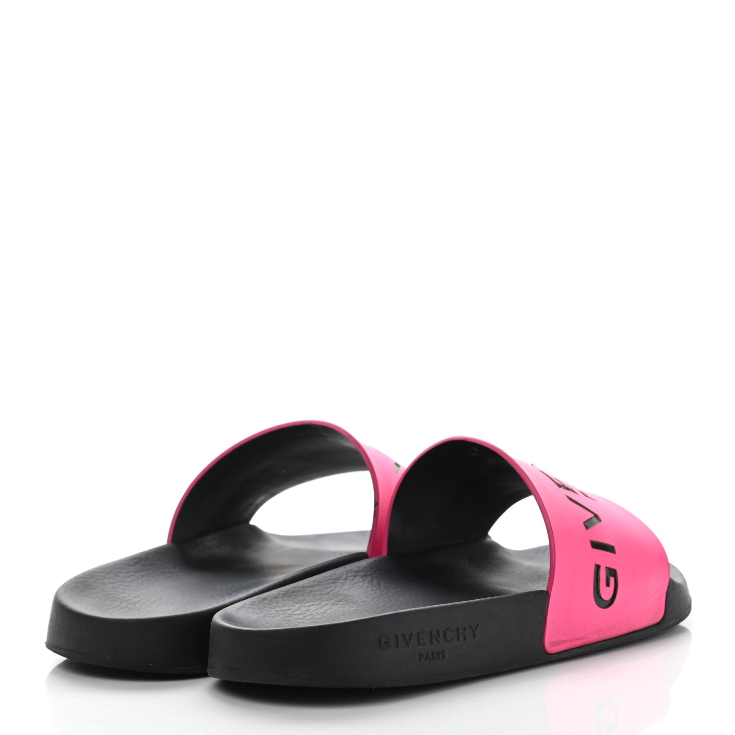 Givenchy Calfskin Logo Womens Pool Slide Sandals 36 Rose Black 4 of 13
