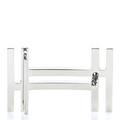 Hermes Palladium Au Carre 32mm Double H Belt Buckle 2 of 3