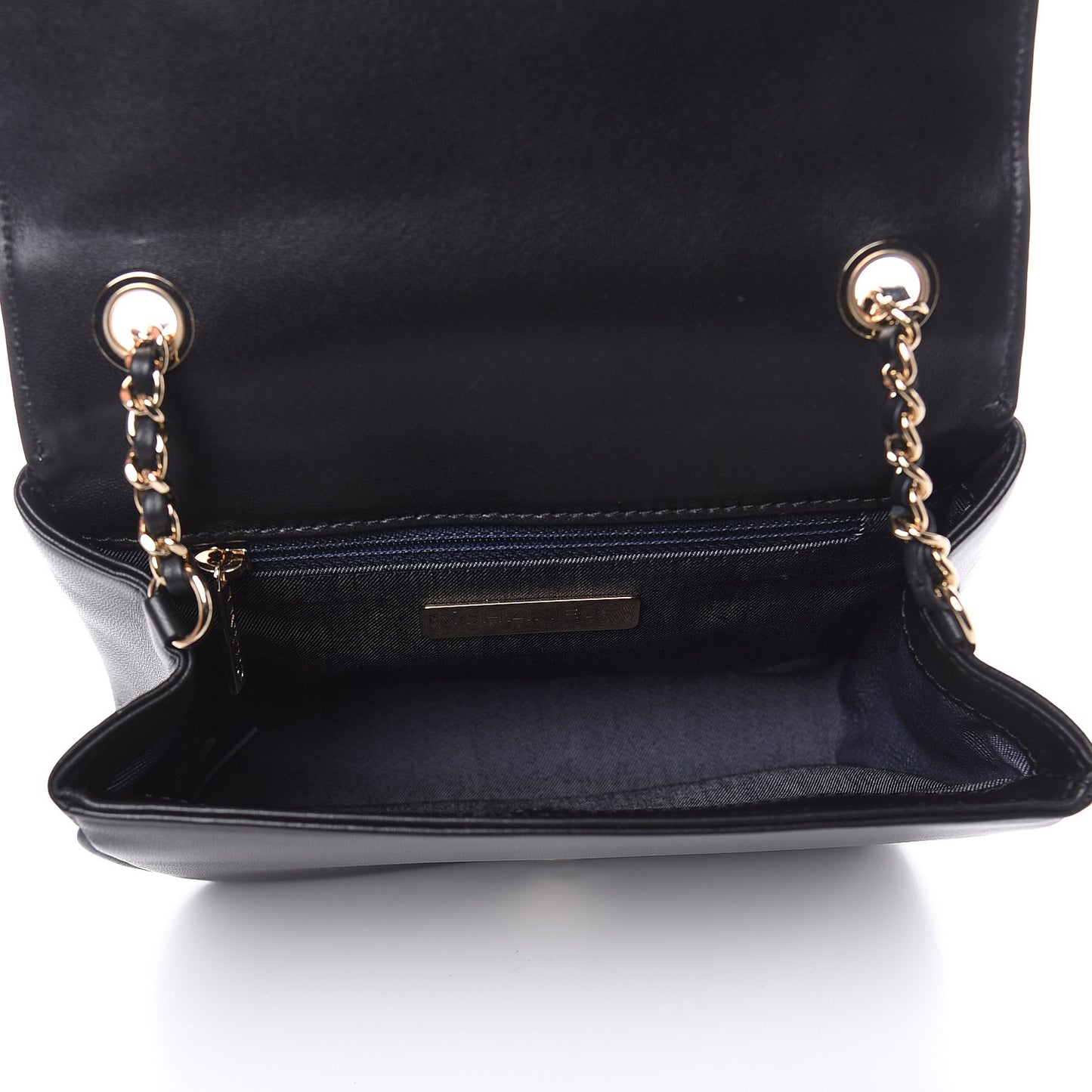 Lambskin CC Mania Flap Bag Black