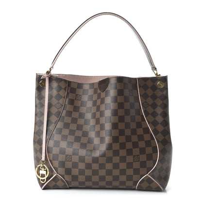 Louis Vuitton Damier Ebene Caissa Hobo Rose Ballerine 1 of 10