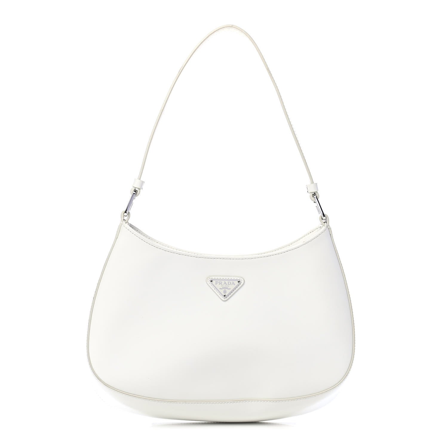 Prada Spazzolato Cleo Shoulder Bag White 1 of 6