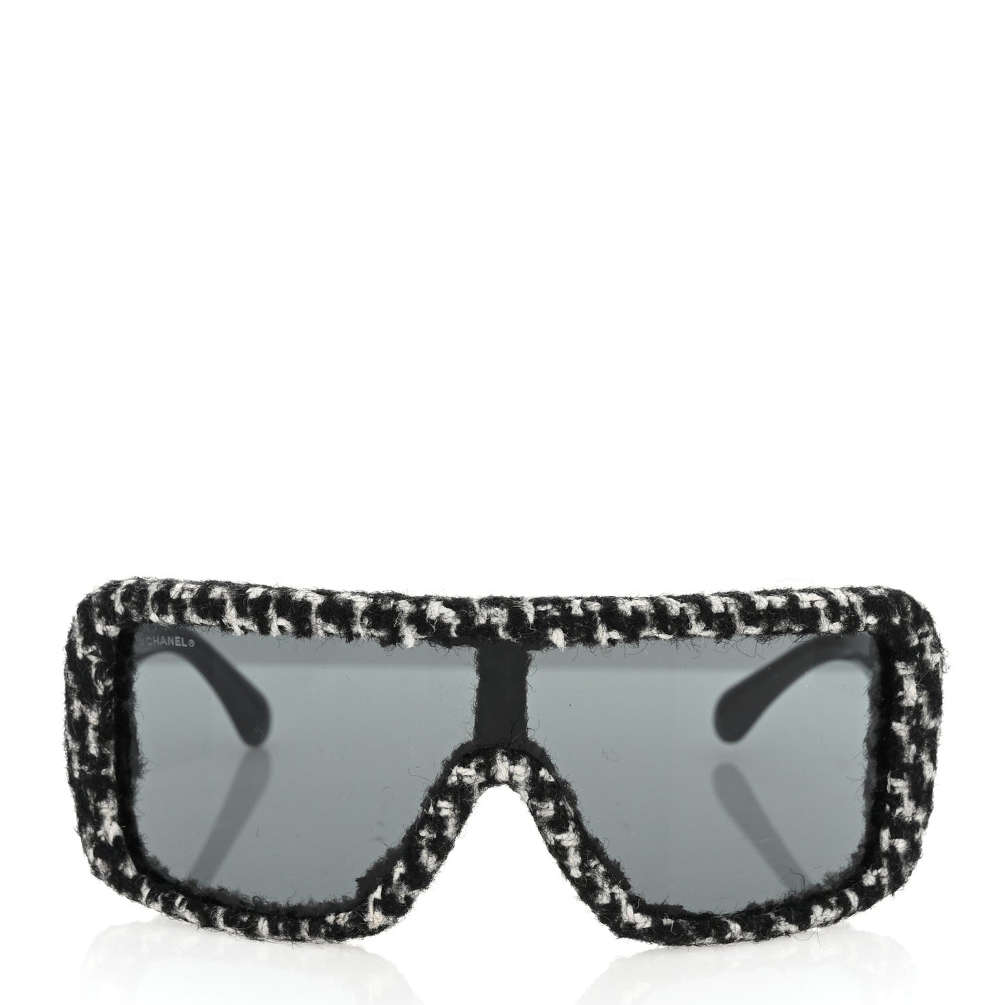 Tweed Shield Sunglasses 71367 Black Red