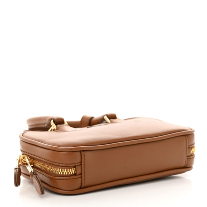 Miu Miu Calfskin Mini Arcadie Top Handle Bag Cognac 4 of 11