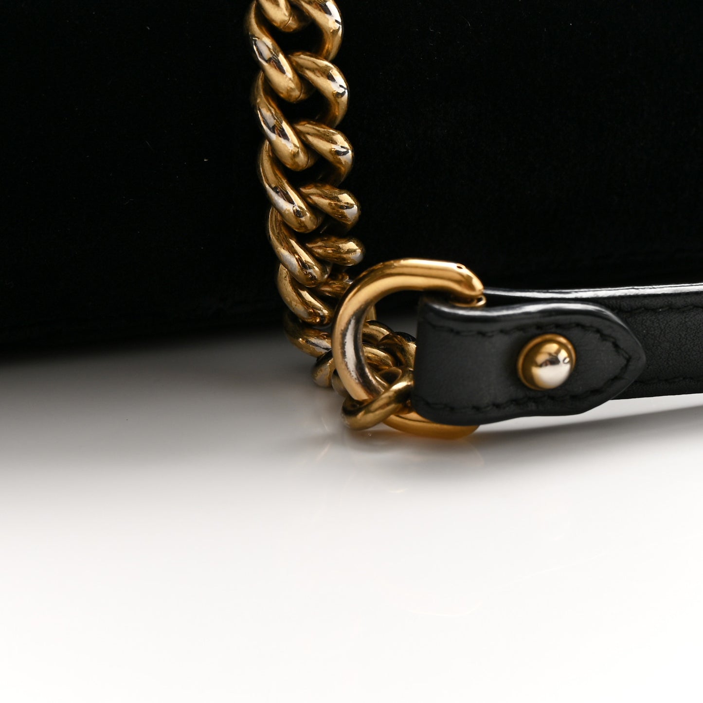 Velvet Matelasse Mini GG Marmont Shoulder Bag Black