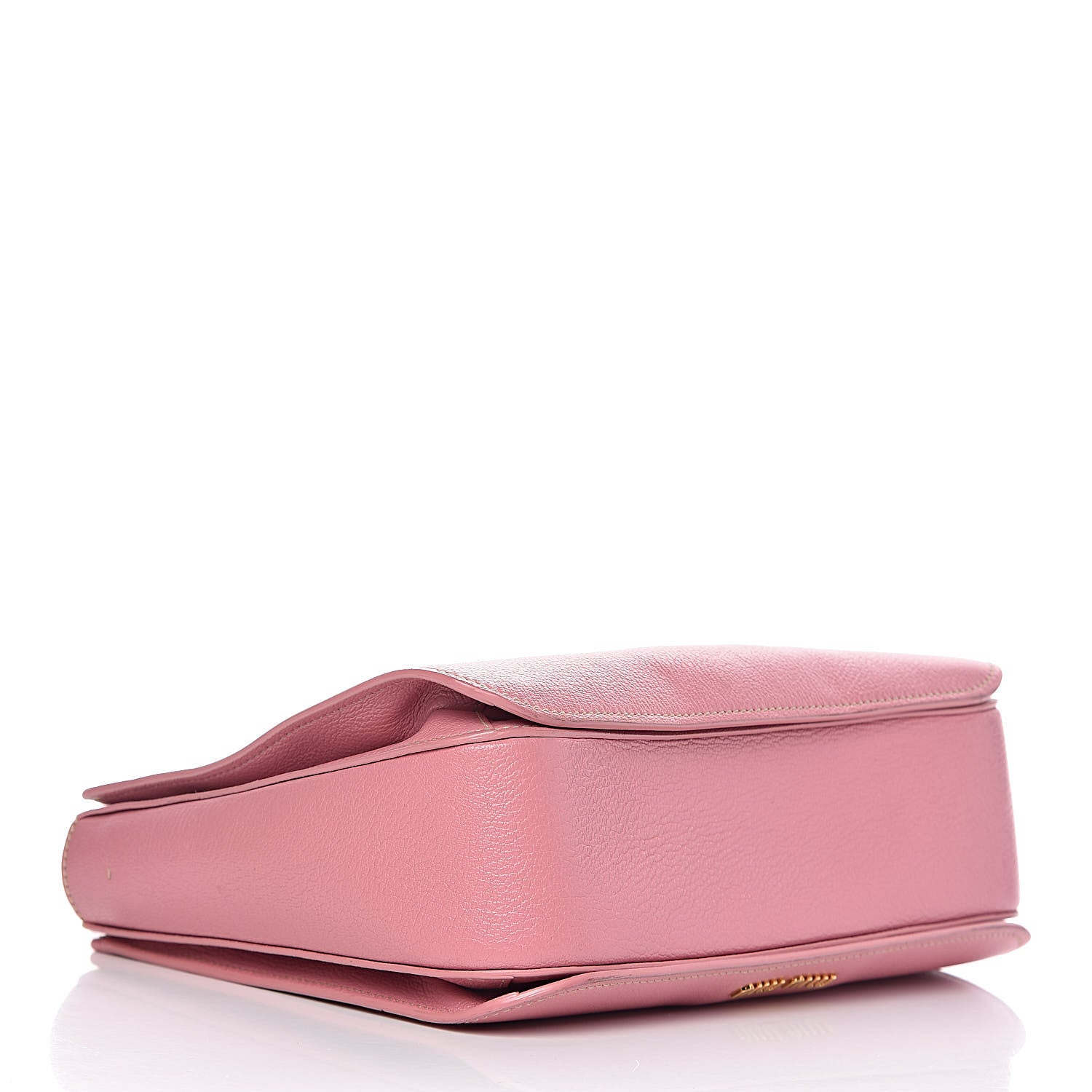 Miu Miu Goatskin Madras Shopping Tote Rosa 4 of 22