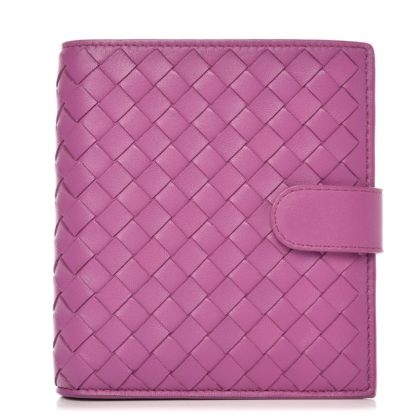 Nappa Intrecciato French Flap Wallet Peony