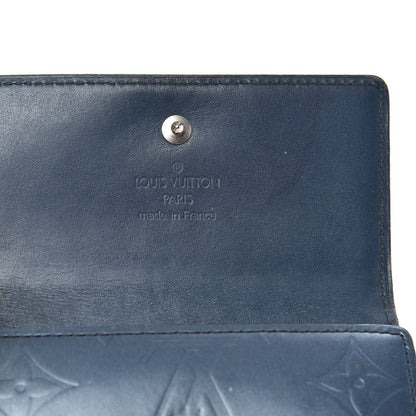 Louis Vuitton Mat Monogram Elise Wallet Blue 6 of 11