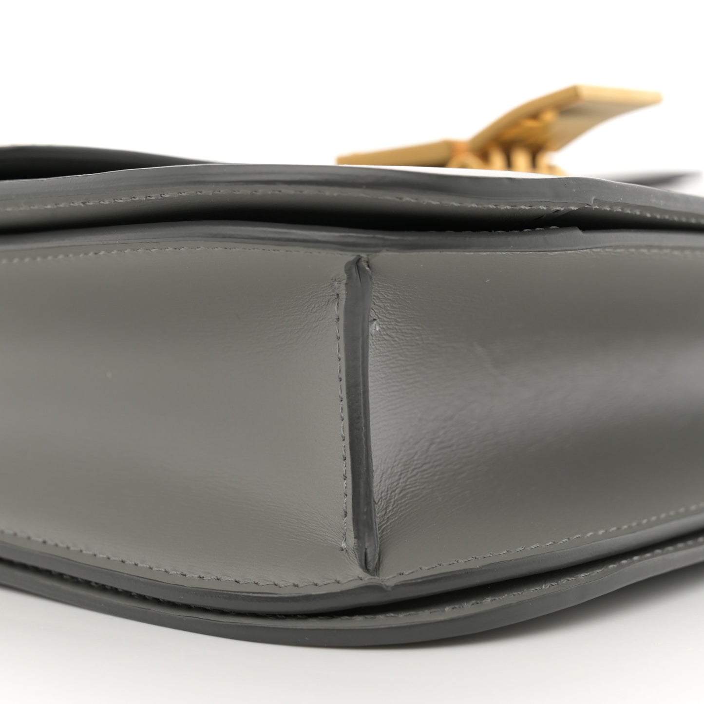 Box Calfskin Medium Classic Box Flap Bag Light Charcoal