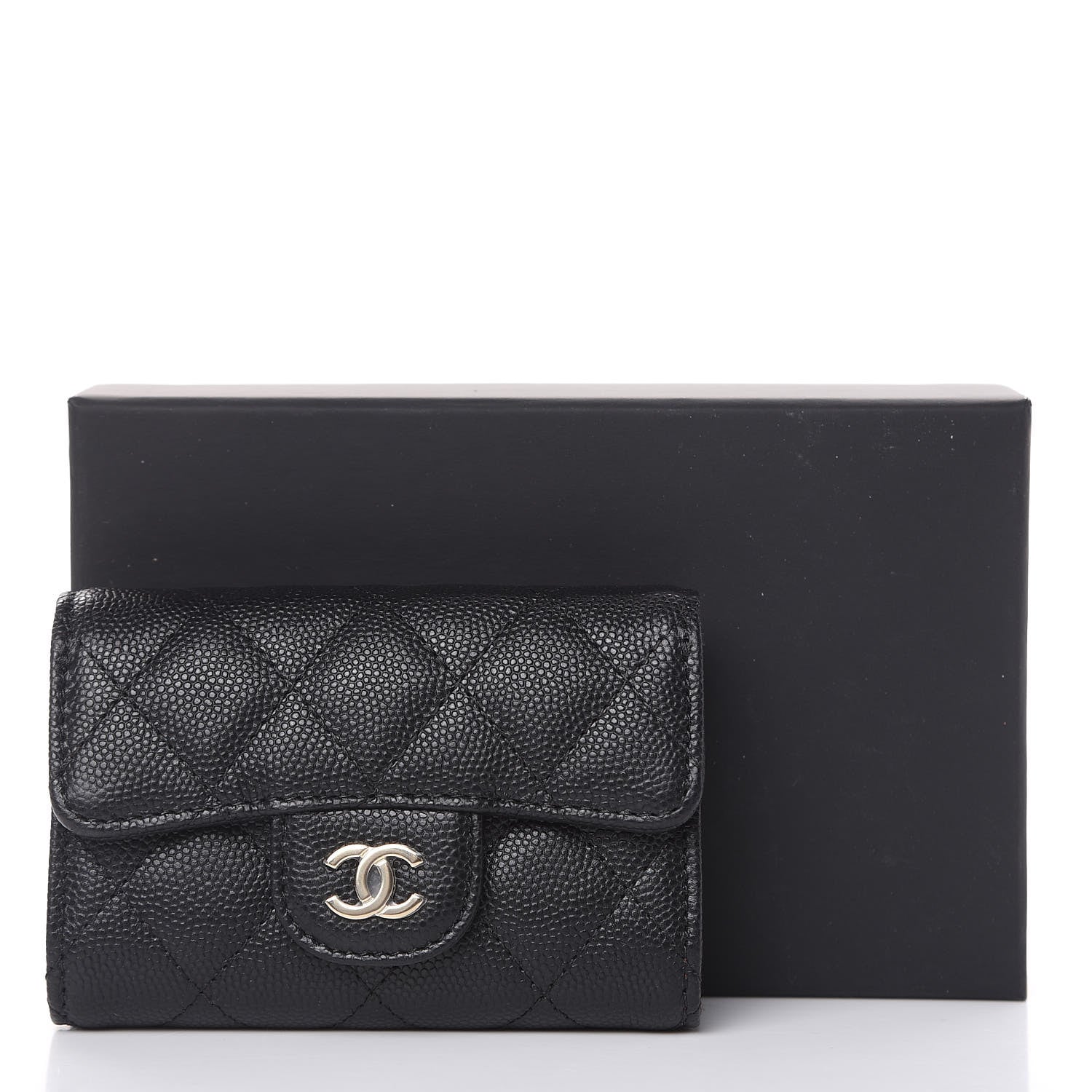Chanel Caviar Quilted Classic 4 Key Holder Wallet Black 9 of 9