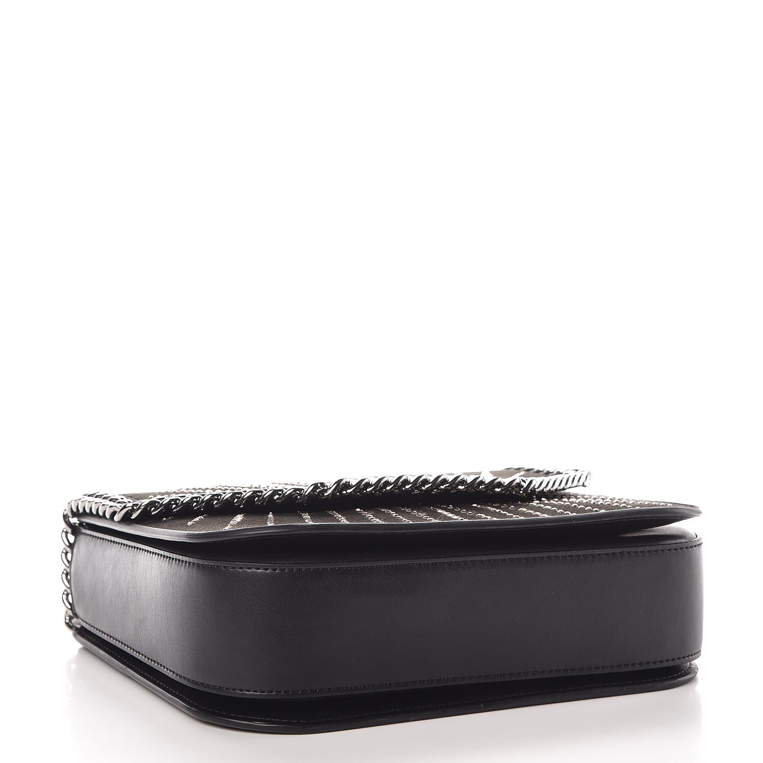 Stella McCartney Eco Alter Suede Falabella Embellished Box Shoulder Bag Black 4 of 7