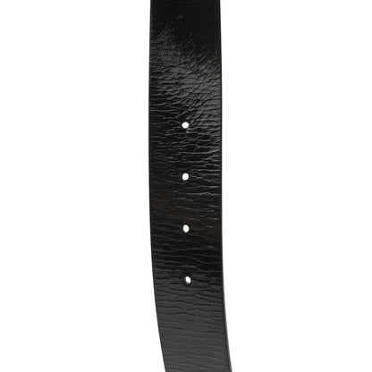 Chanel Patent Calfskin CC Reversible Belt 95 Black White 5 of 10
