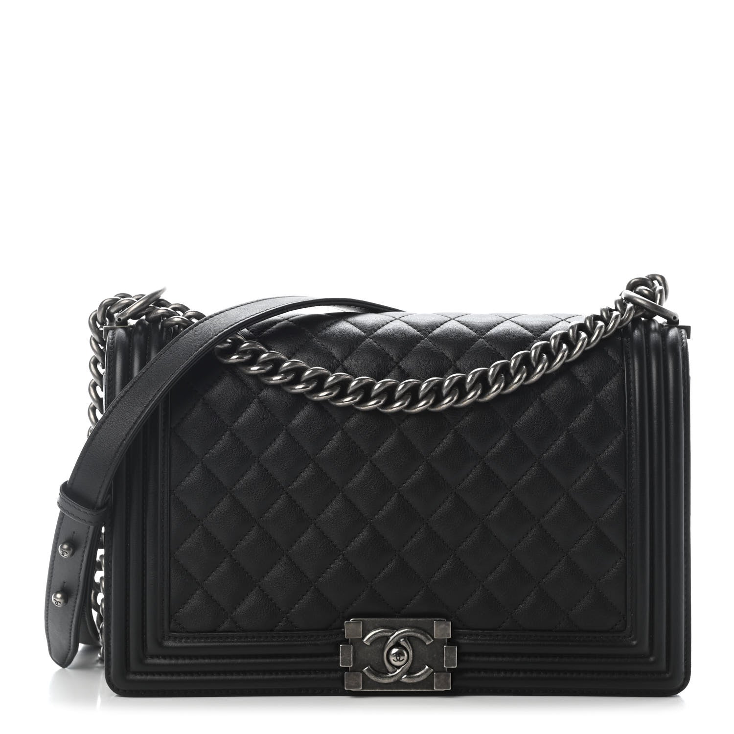 Chanel Calfskin Quilted New Medium Boy Flap Black 1 of 9