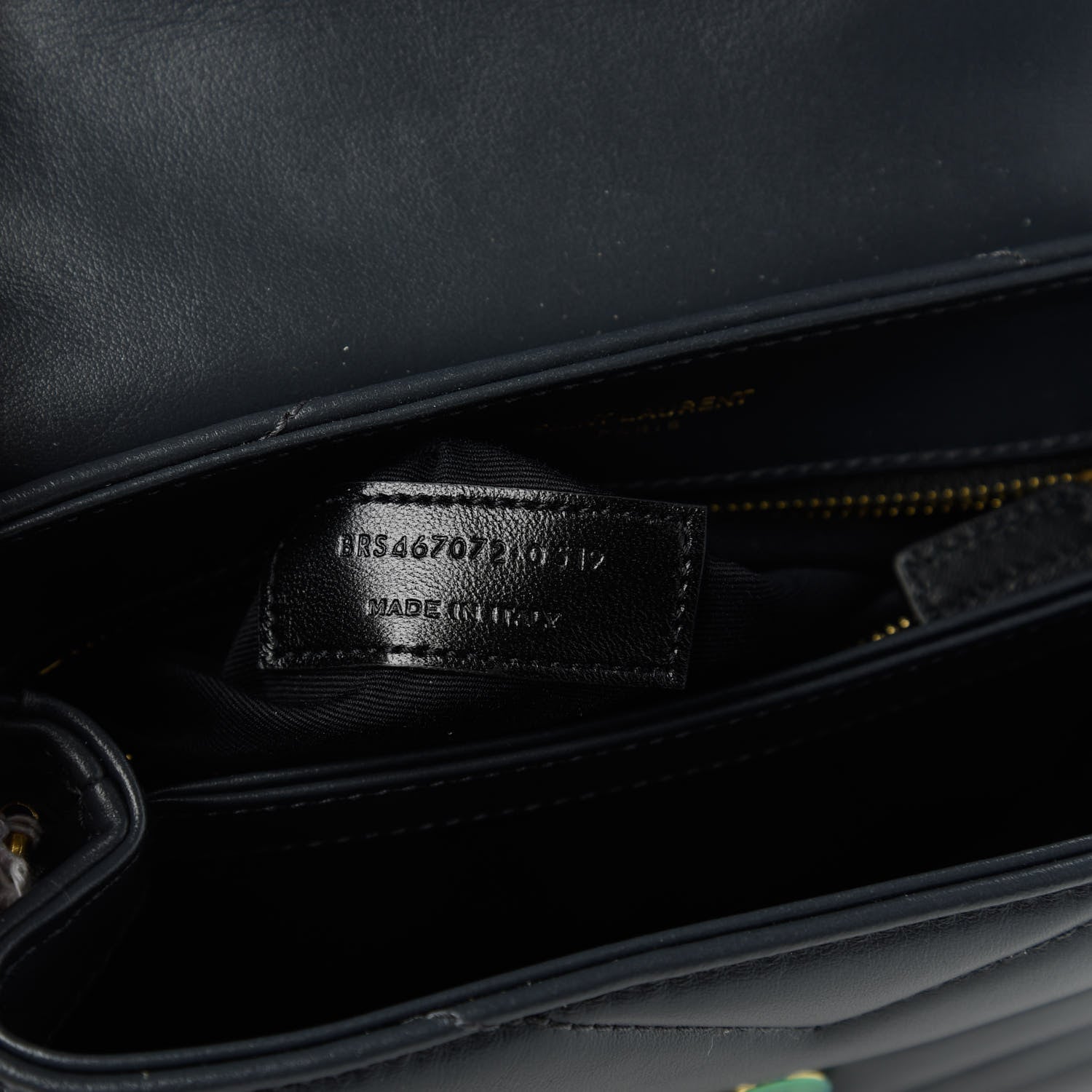 Saint Laurent Calfskin Y Quilted Monogram Toy Loulou Crossbody Bag Graphite 9 of 12