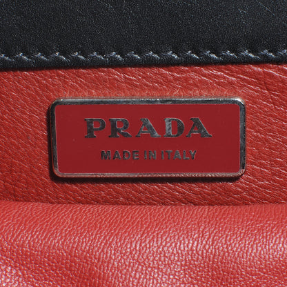 Prada Shiny Crocodile Framed Bag Black 7 of 9