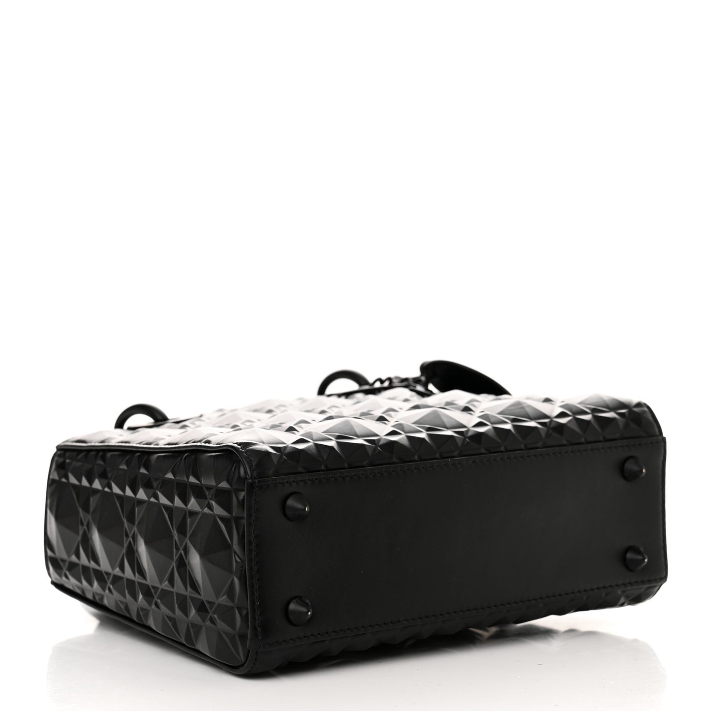Calfskin Cannage Diamond Small My ABCDior Lady Dior Black