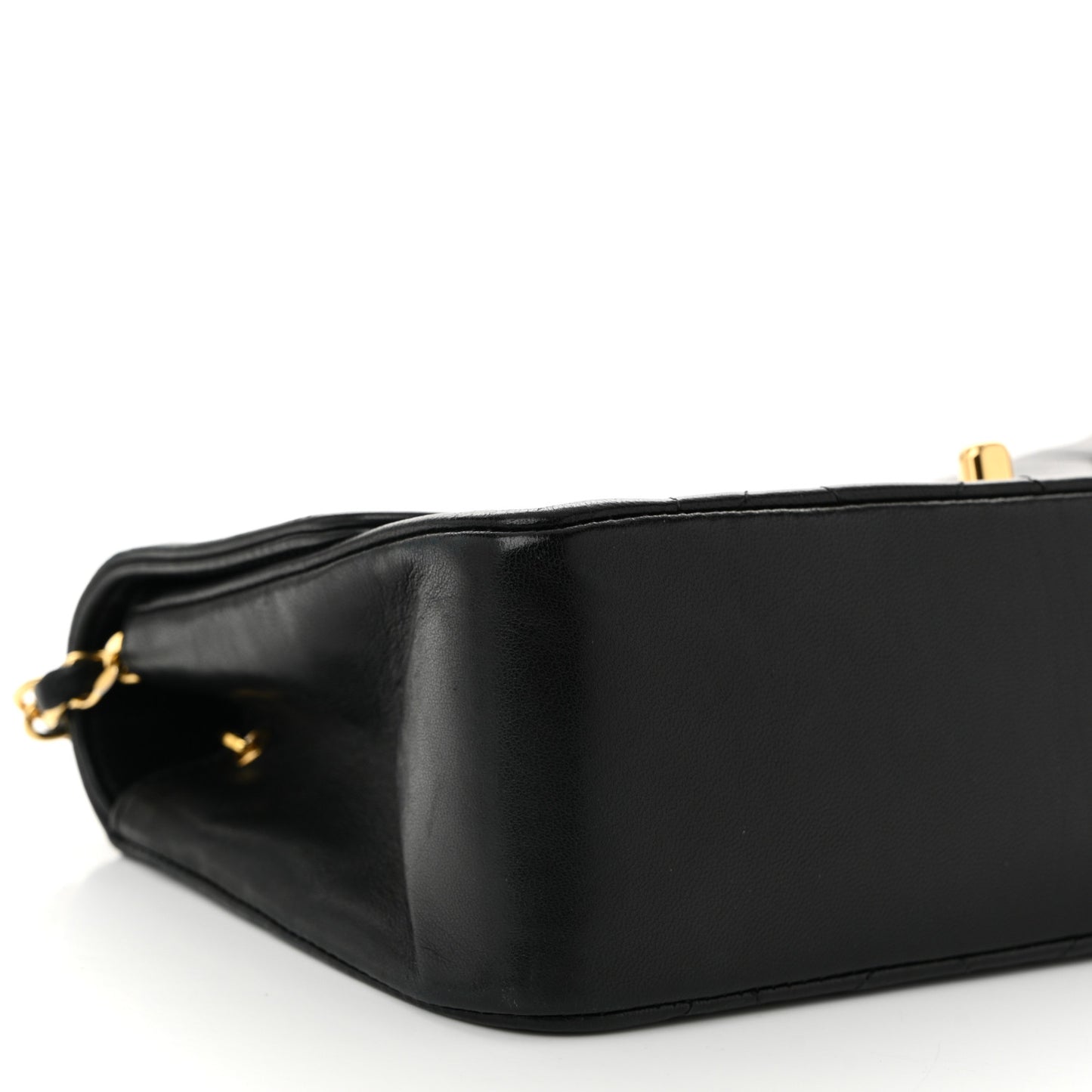 Lambskin Quilted Small Single Flap Black