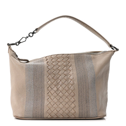 Bottega Veneta Nappa Intrecciato Stitched Small Shoulder Bag Taupe 1 of 10