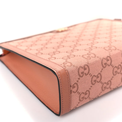Gucci Monogram Textured Dollar Calfskin Ophidia Pouch Cloche Rose Pink 8 of 9